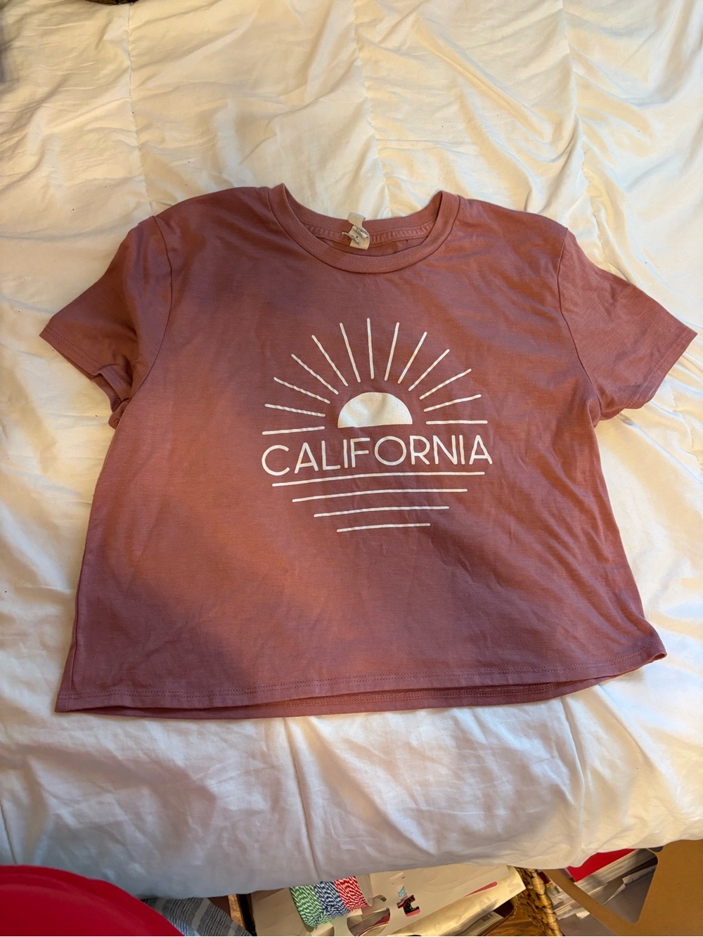 Bella Canvas Dusty Rose California Crop Top